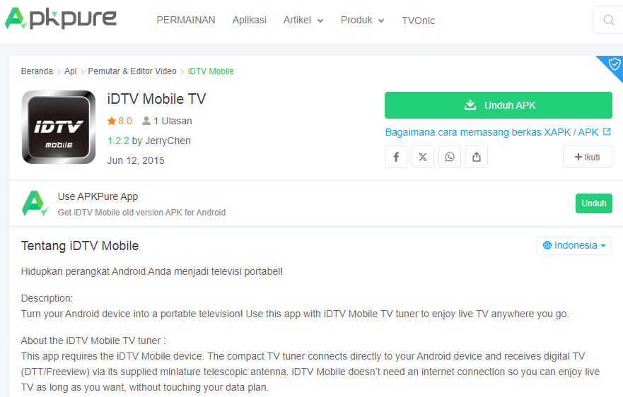 aplikasi tv offline android tanpa tv tuner